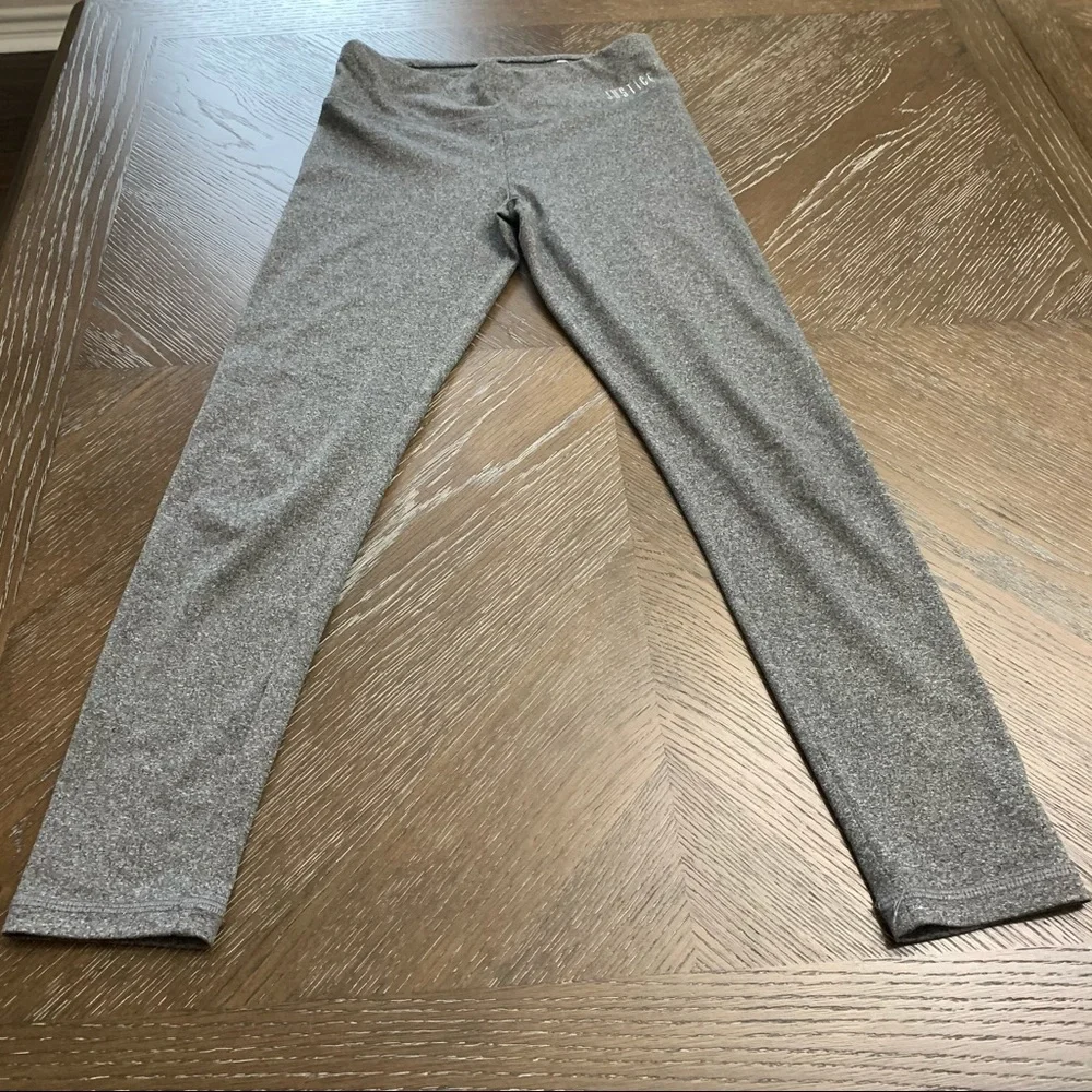 Justice gray stretchy leggings size 10